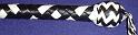 5ft Black and White 8 plait Custom Classic American Bullwhip E